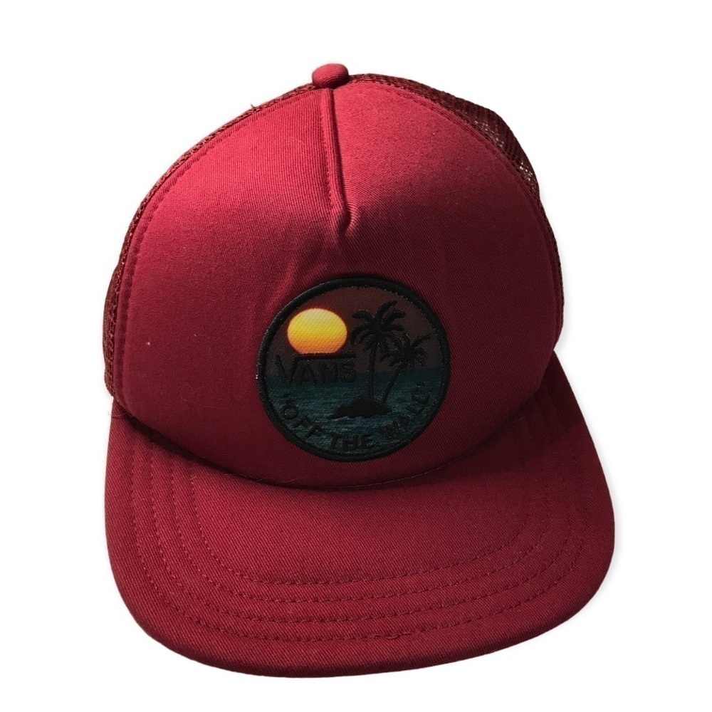 3/$15 Vans off the wall maroon SnapBack hat